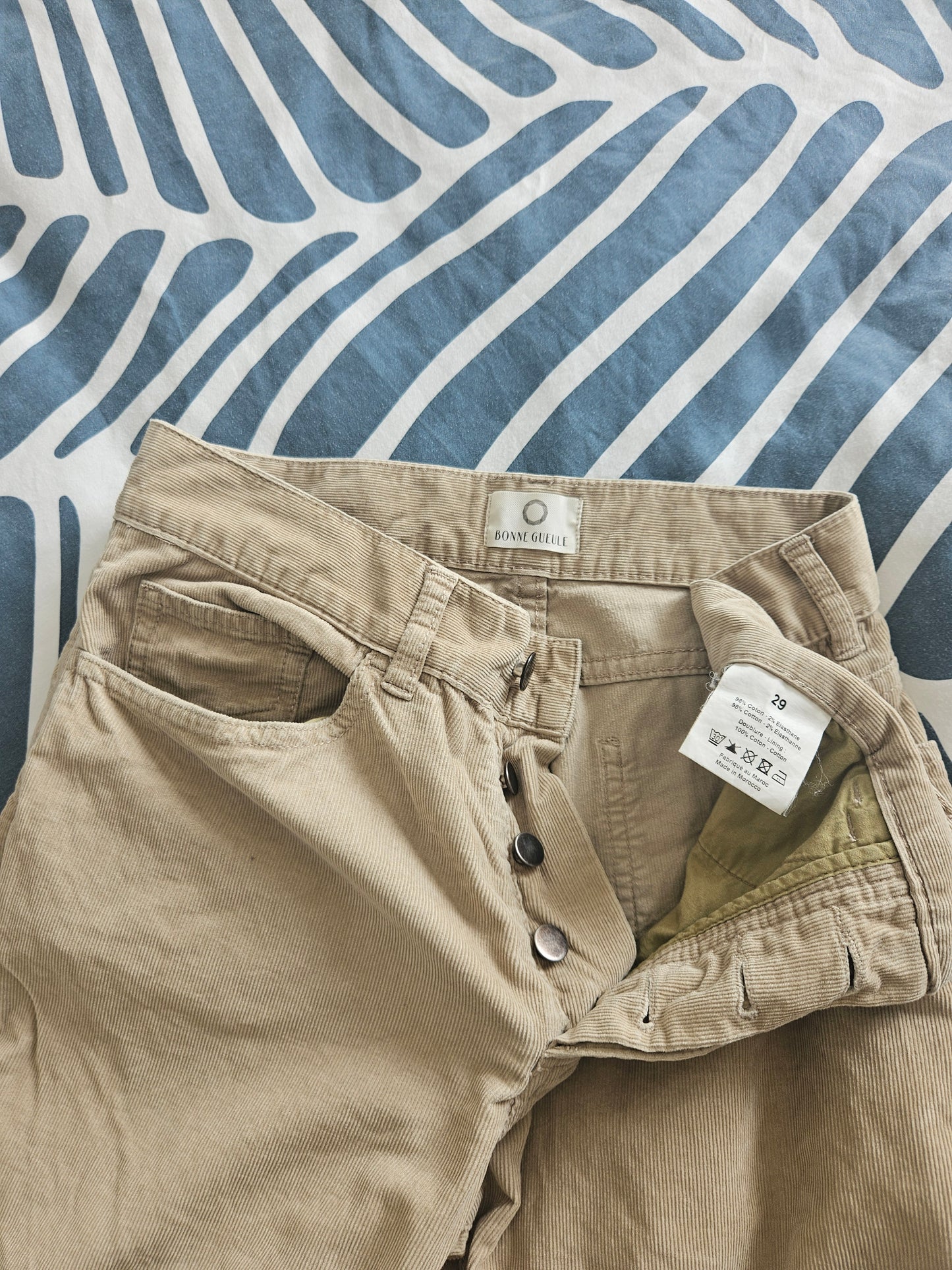 Pantalon velours beige