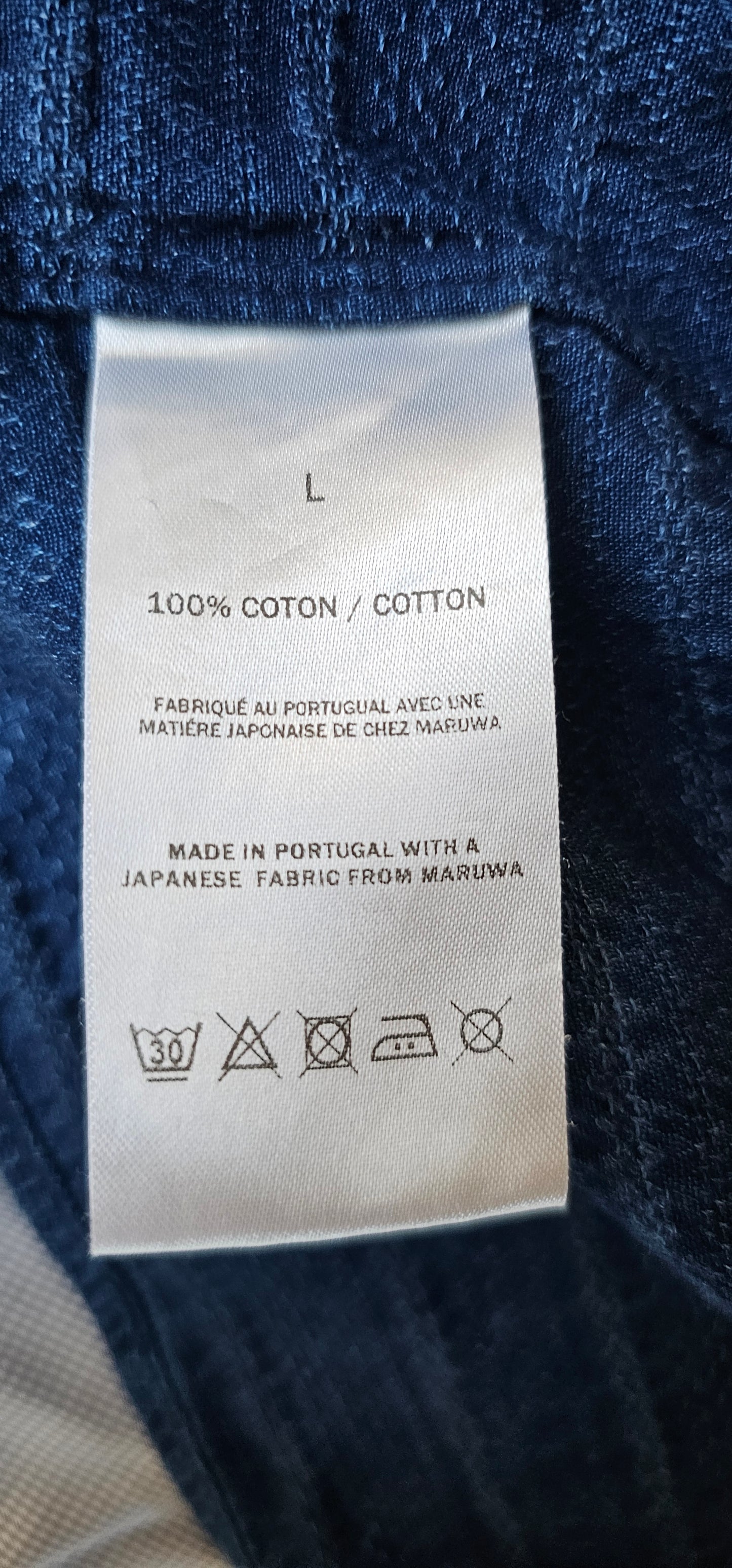 Chemisette Bleue tissu Maruwa