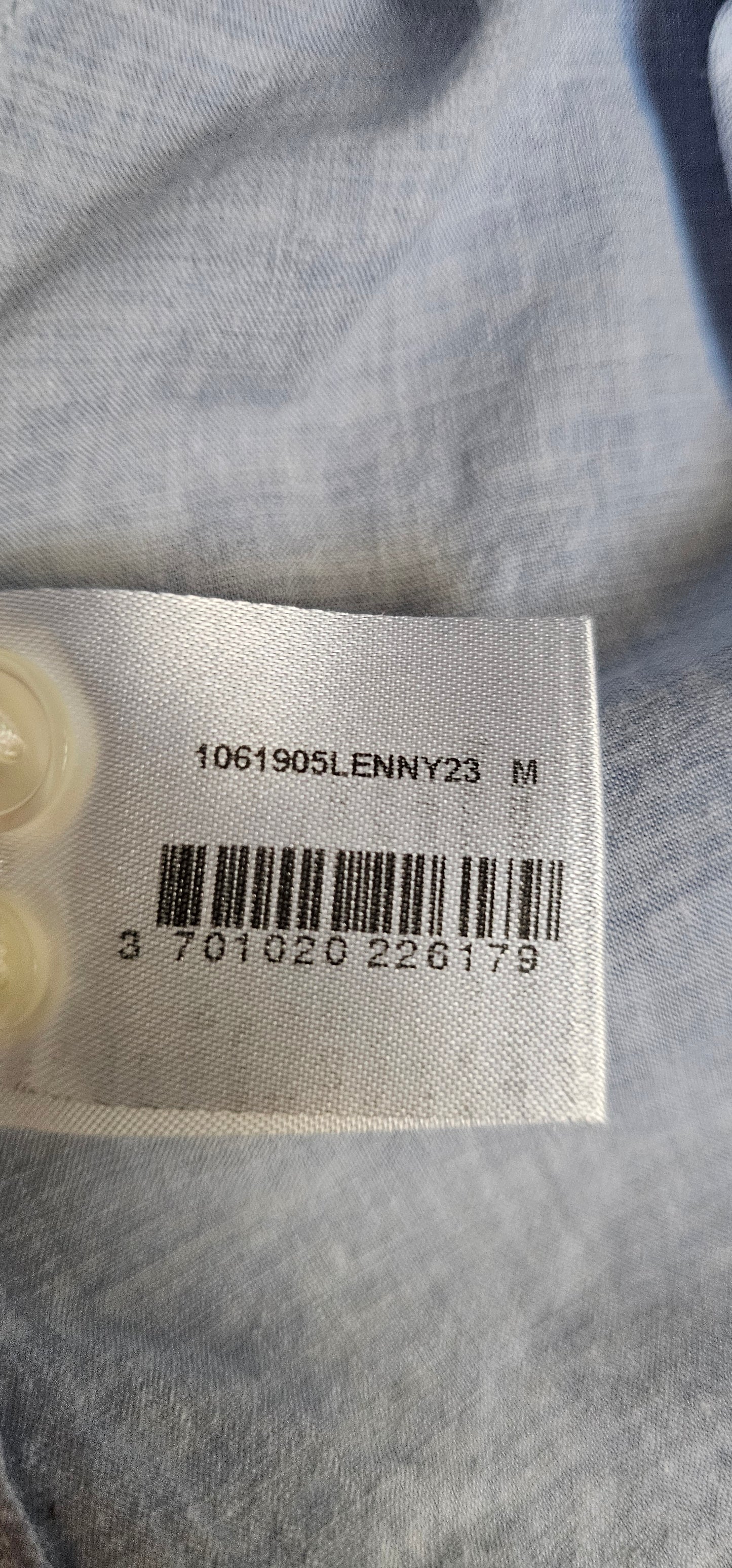 Chemise légère bleue Lin/Cotton tissu italien de chez Mason