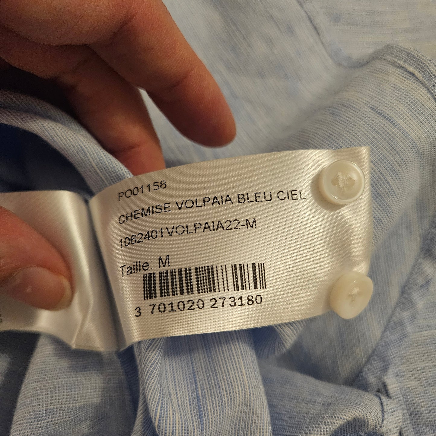 Chemise Volpaia ciel