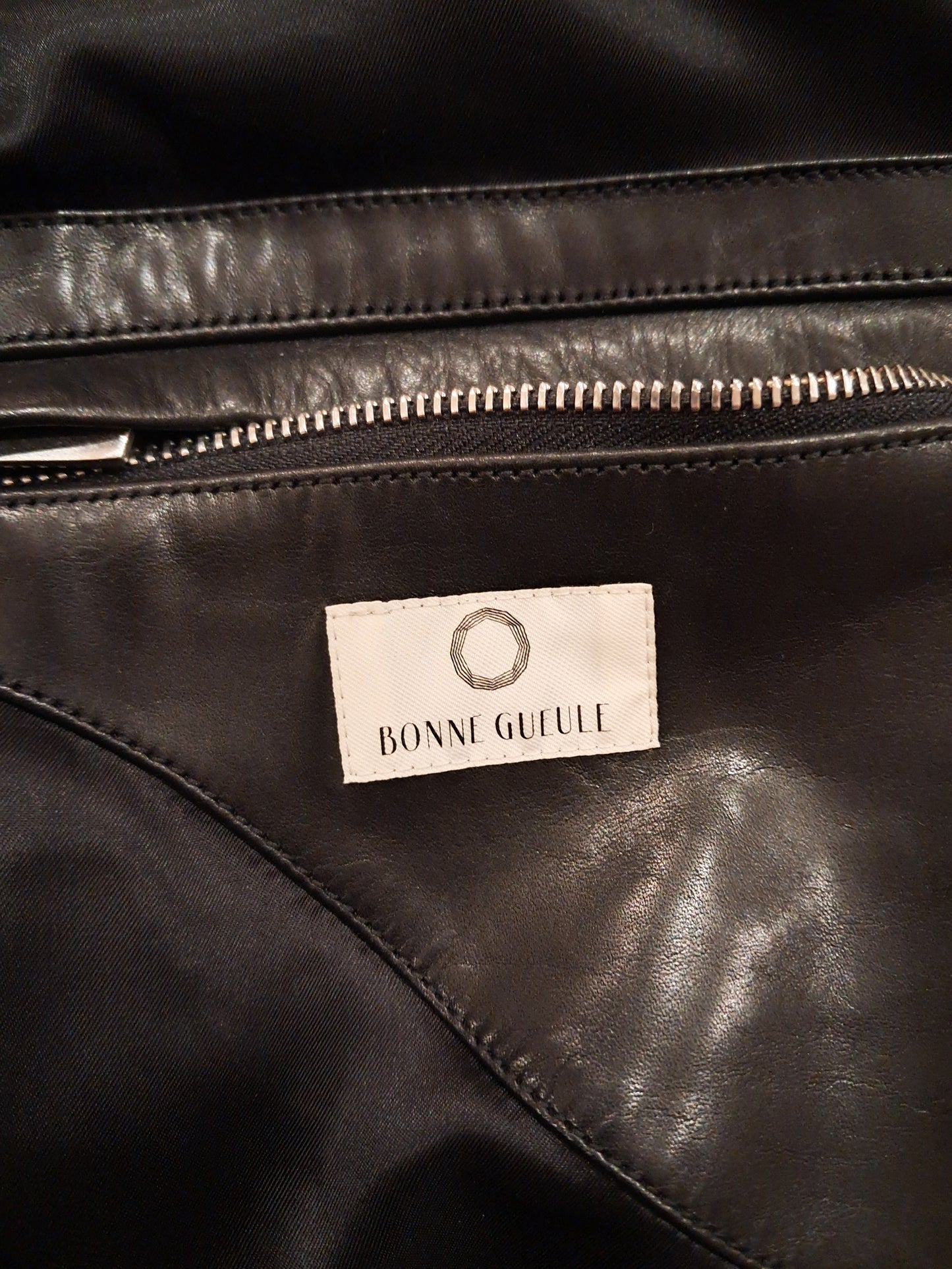 Veste en cuir Busca noir