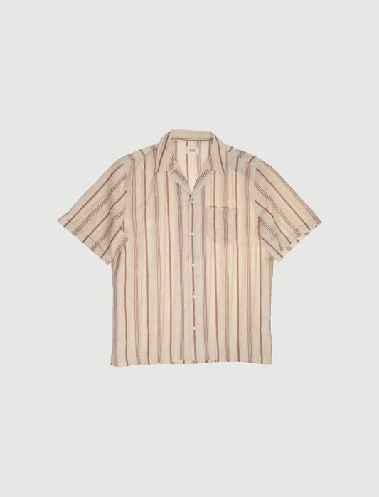 Chemise Bidart rayée terracotta