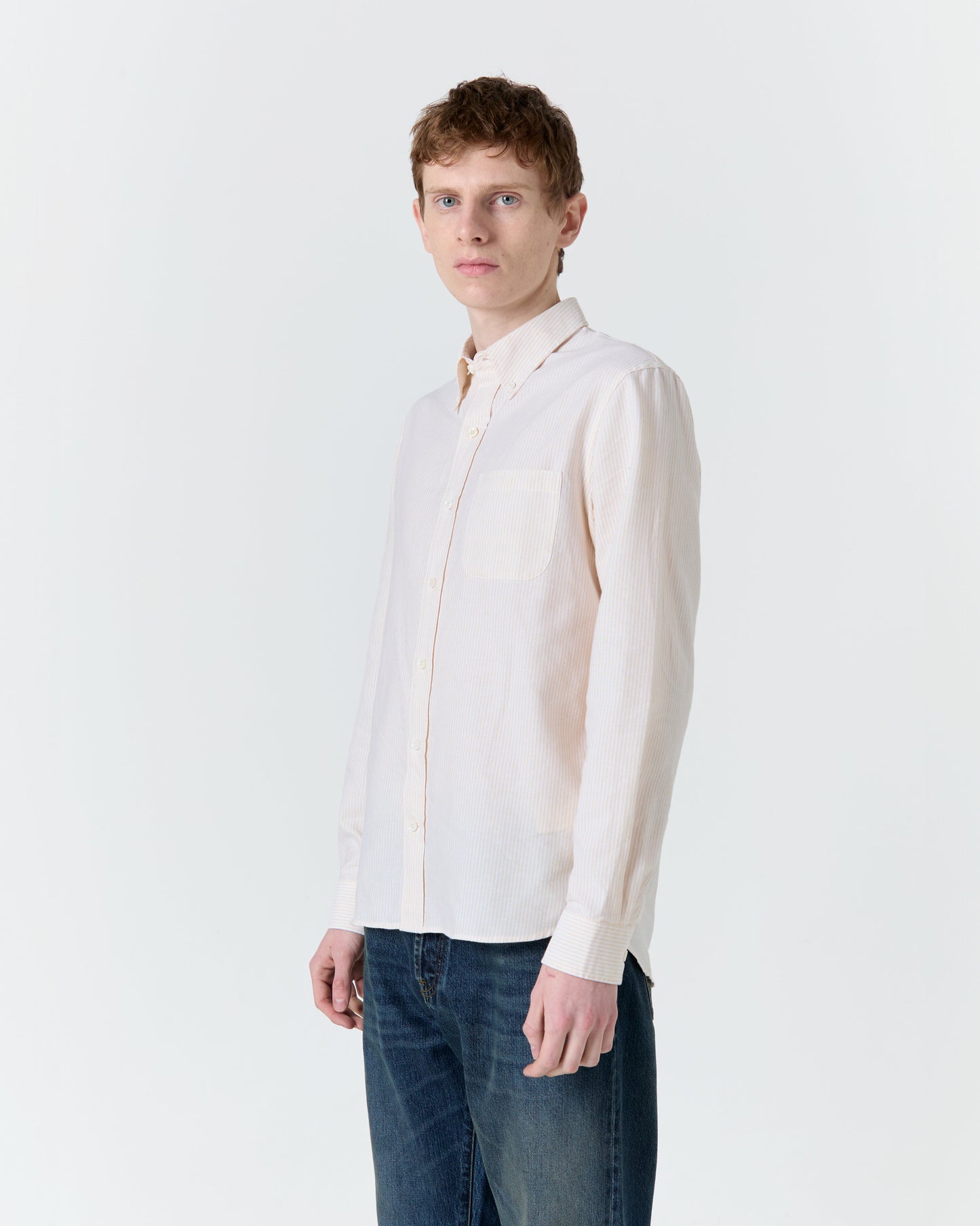 Chemise Calvi jaune et blanc