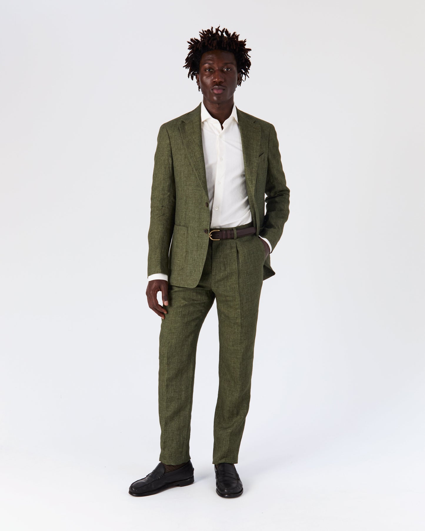 Veste Bellagio lin vert