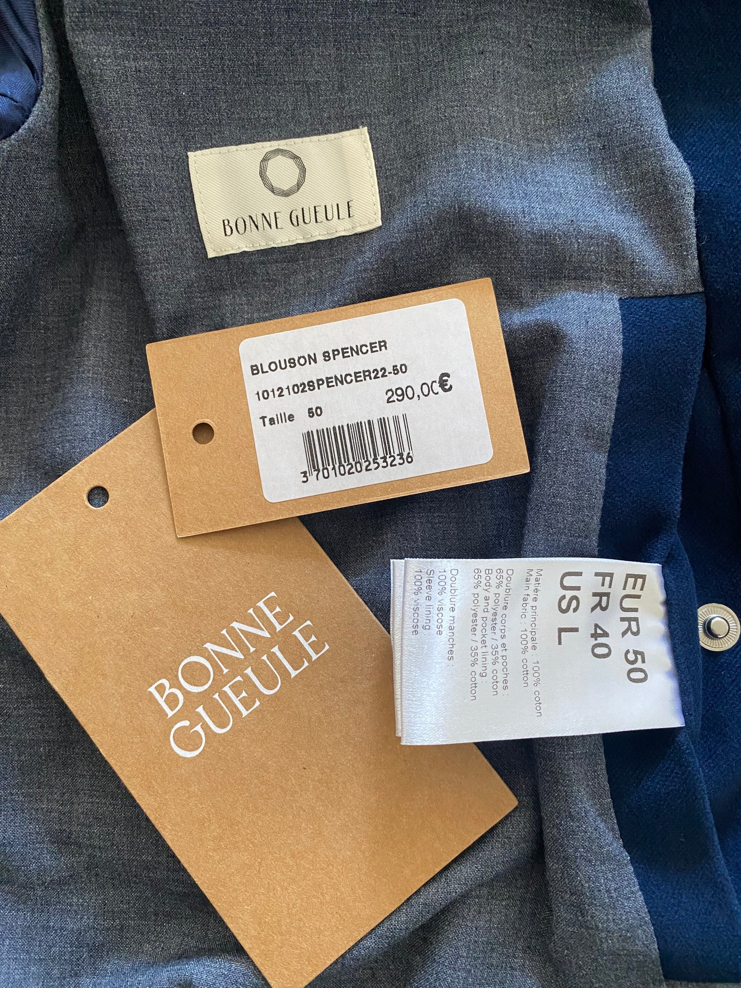 Blouson Spencer bleu