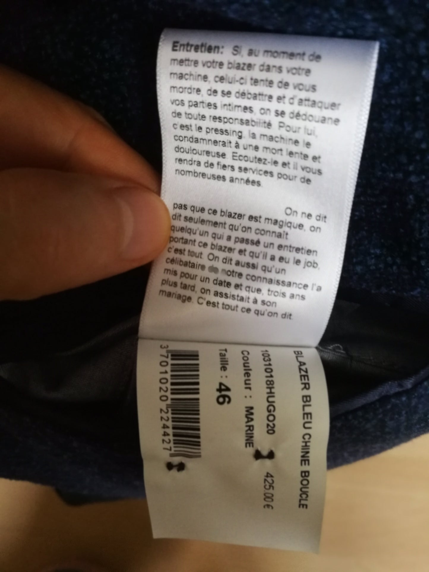 Blazer Hugo marine