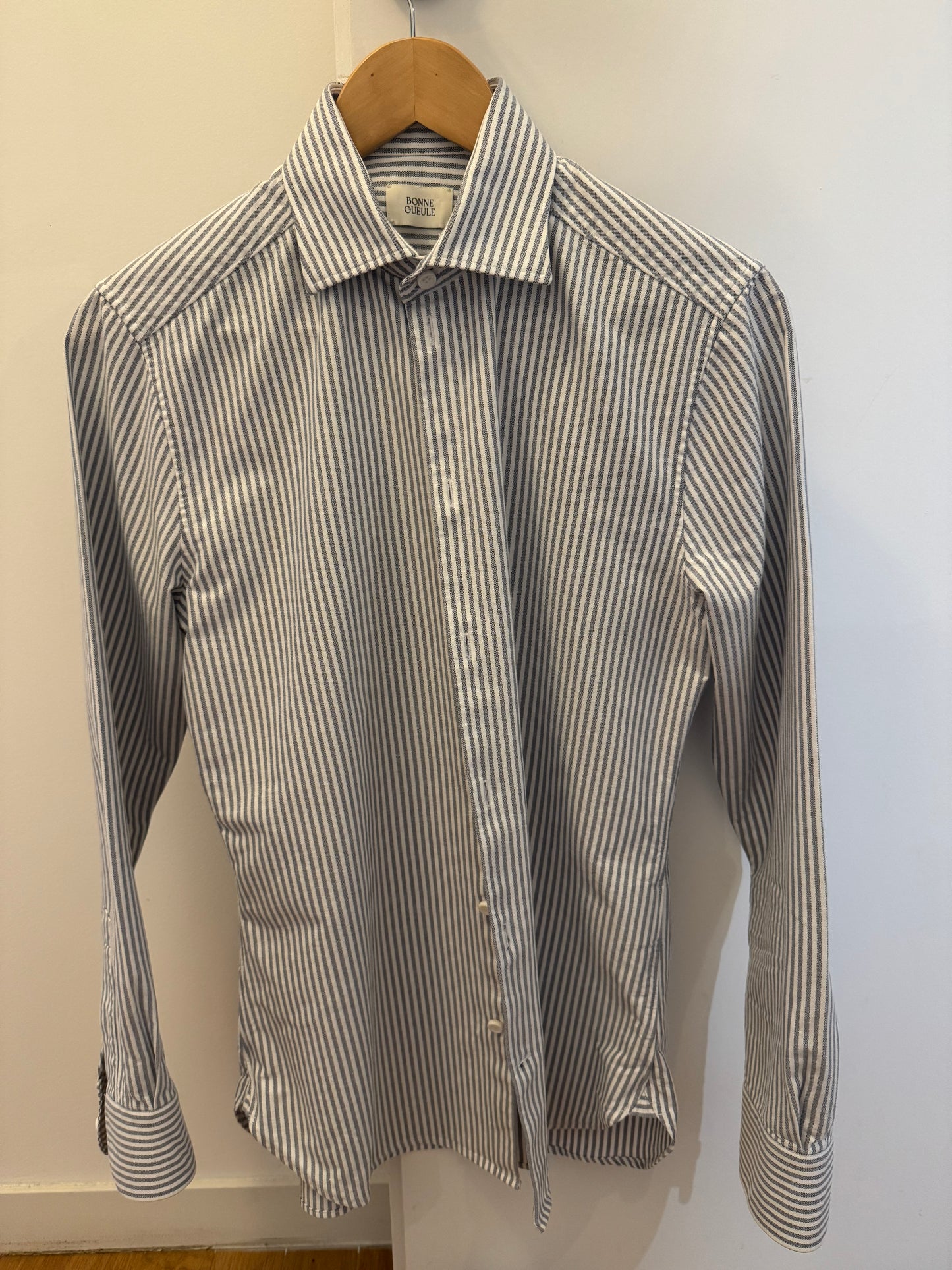 Chemise Volpaia blanche-rayee-bleue