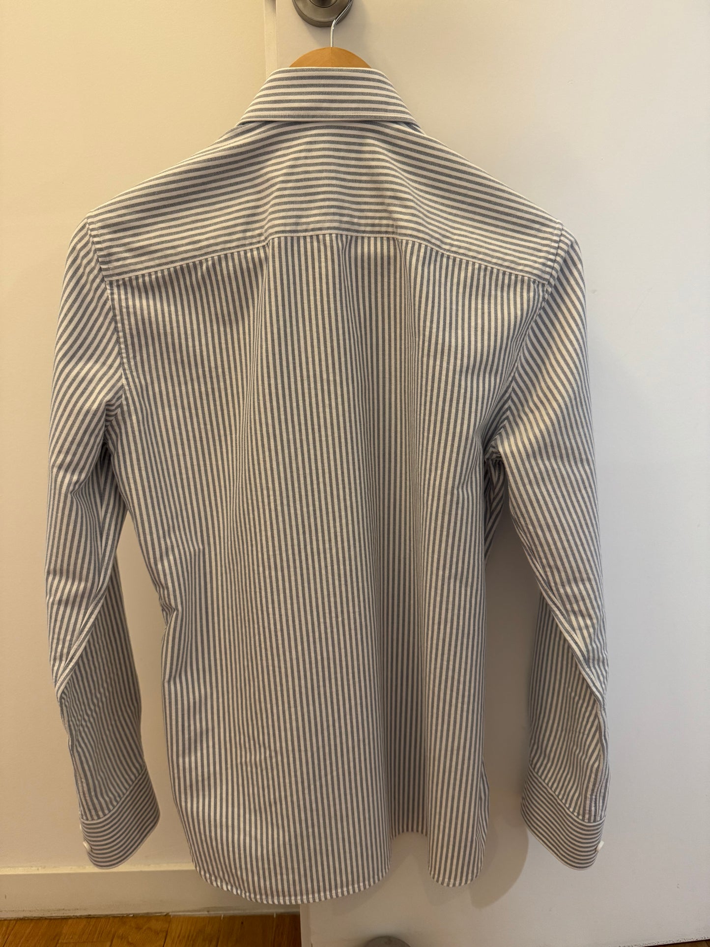 Chemise Volpaia blanche-rayee-bleue