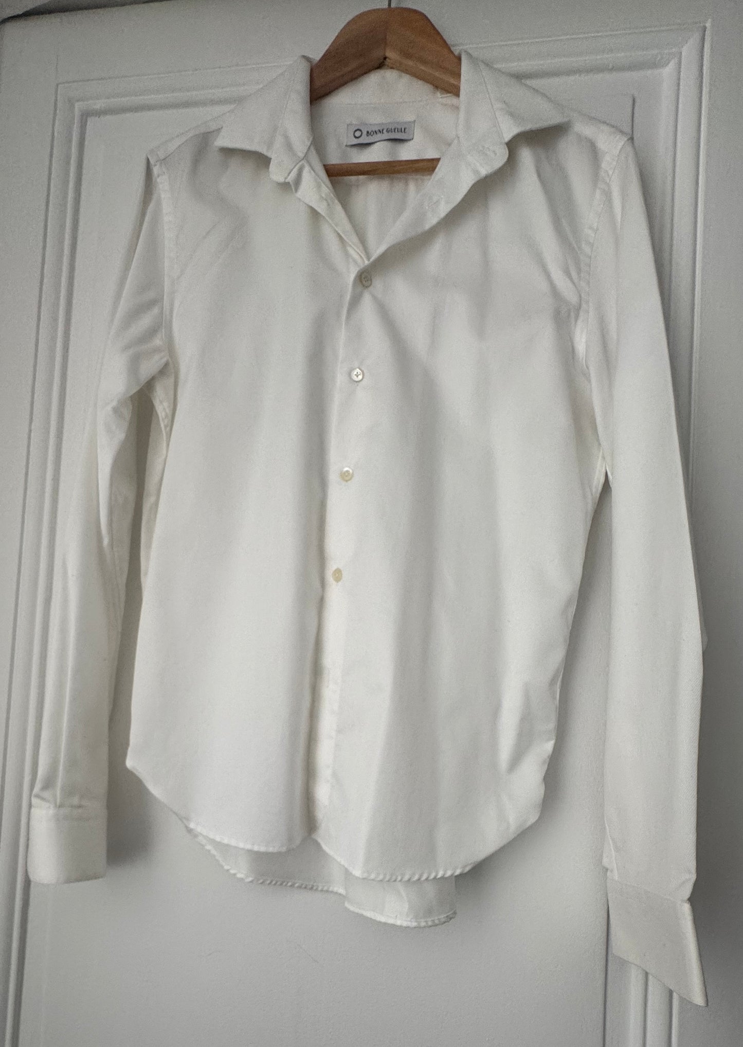 Chemise formelle blanche en tissu dobby - Taille L