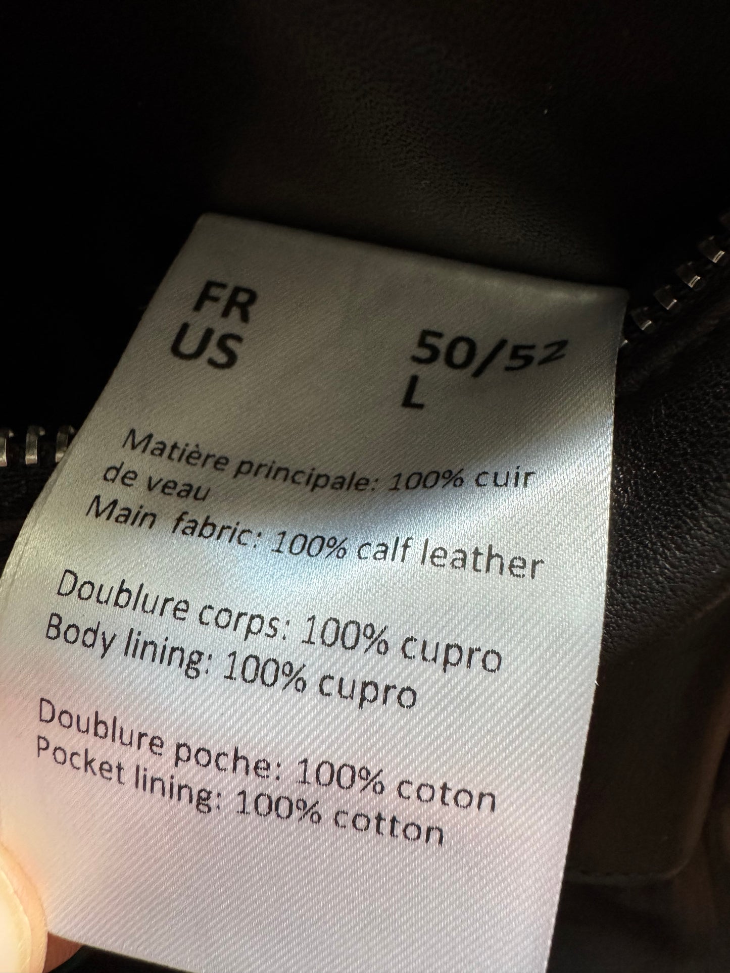 Veste en cuir Busca noir