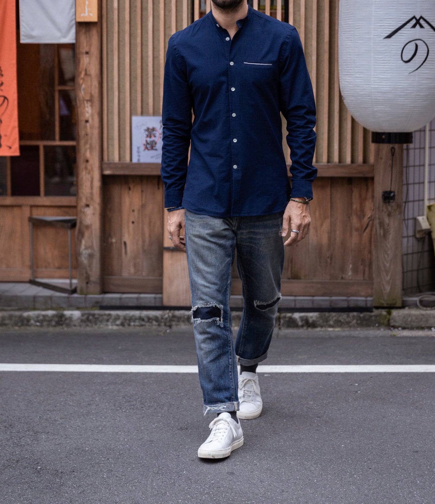 Chemise Nobuo indigo