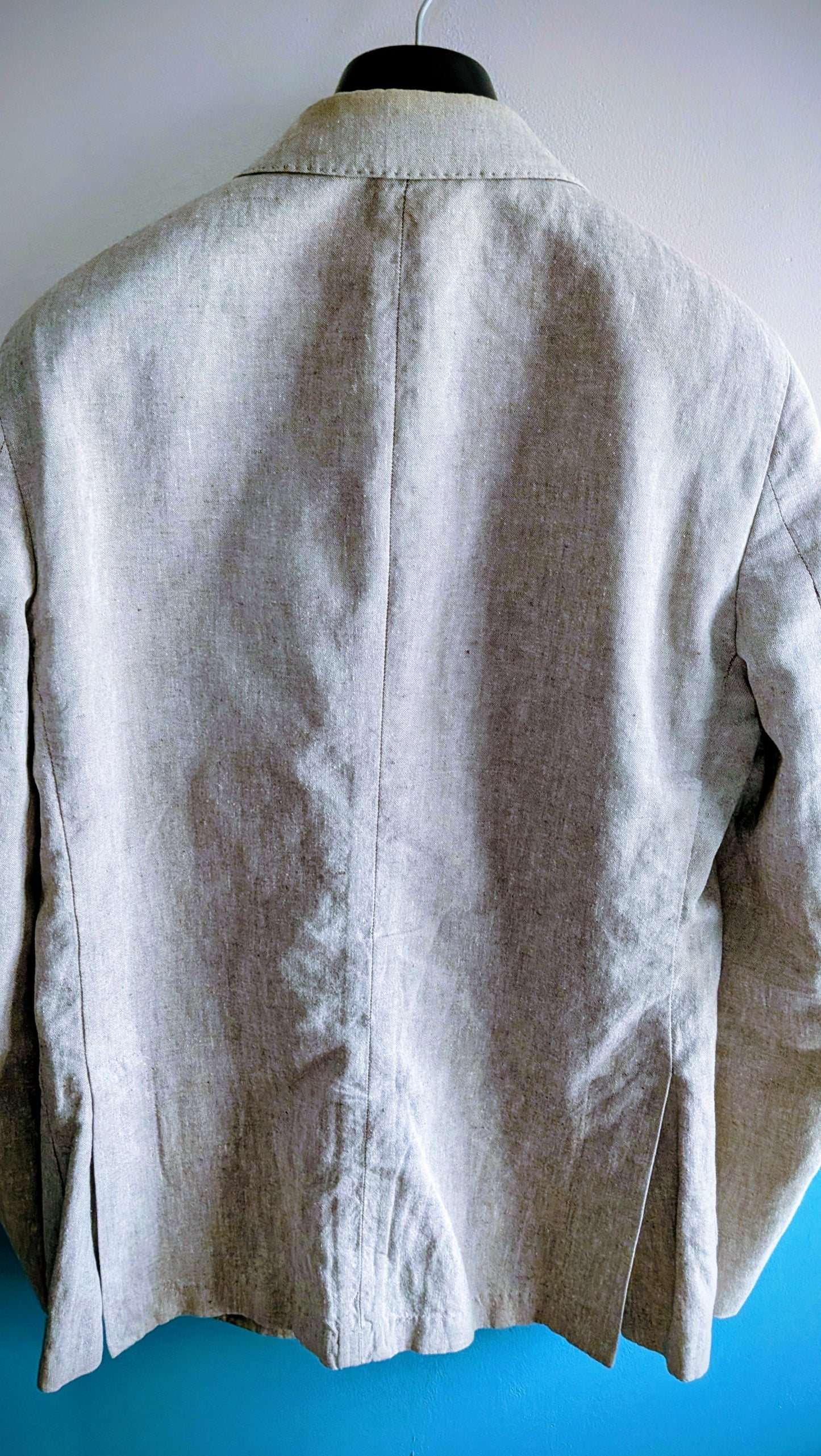 Blazer coton lin marron clair