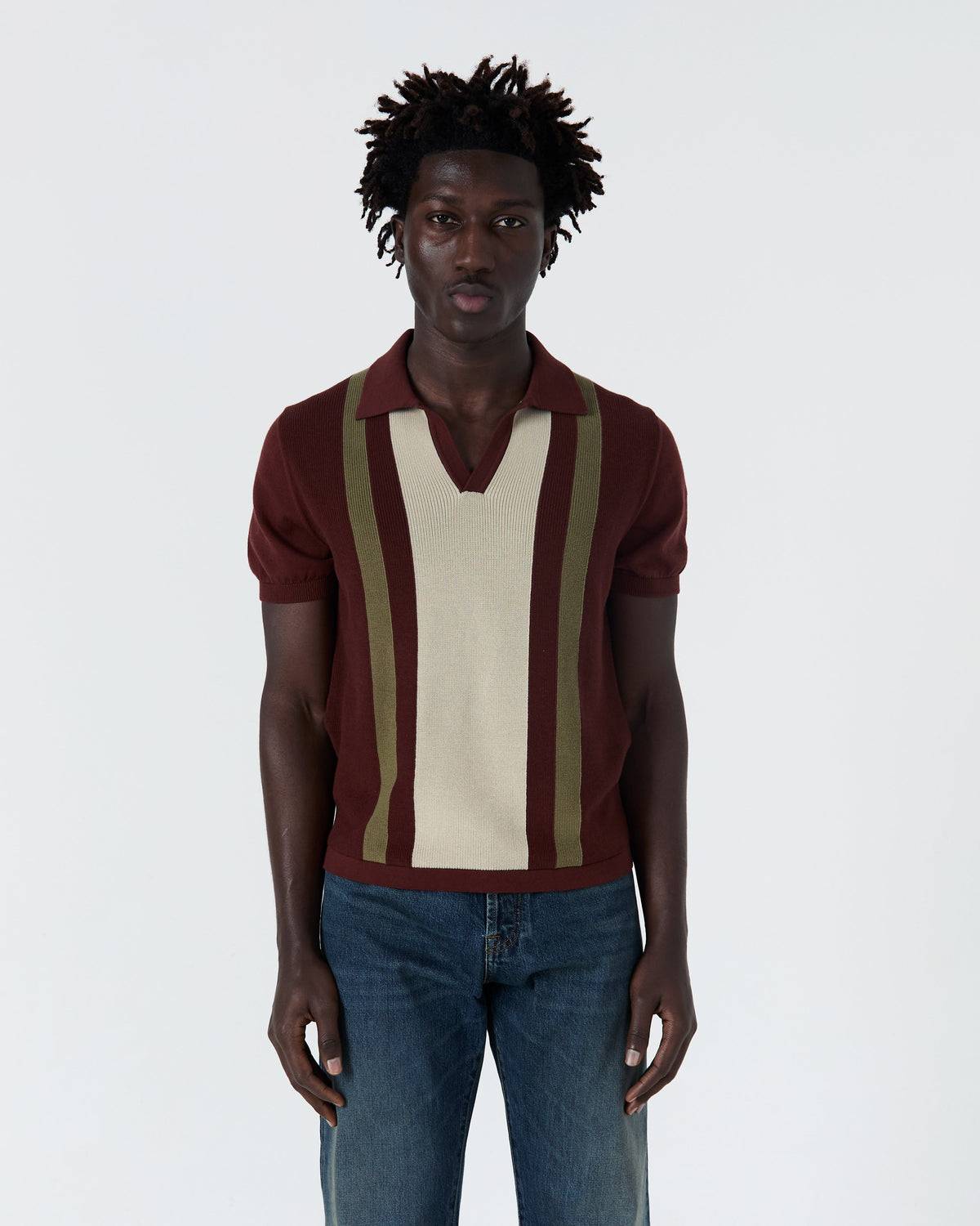 Polo Numana terracotta à rayures