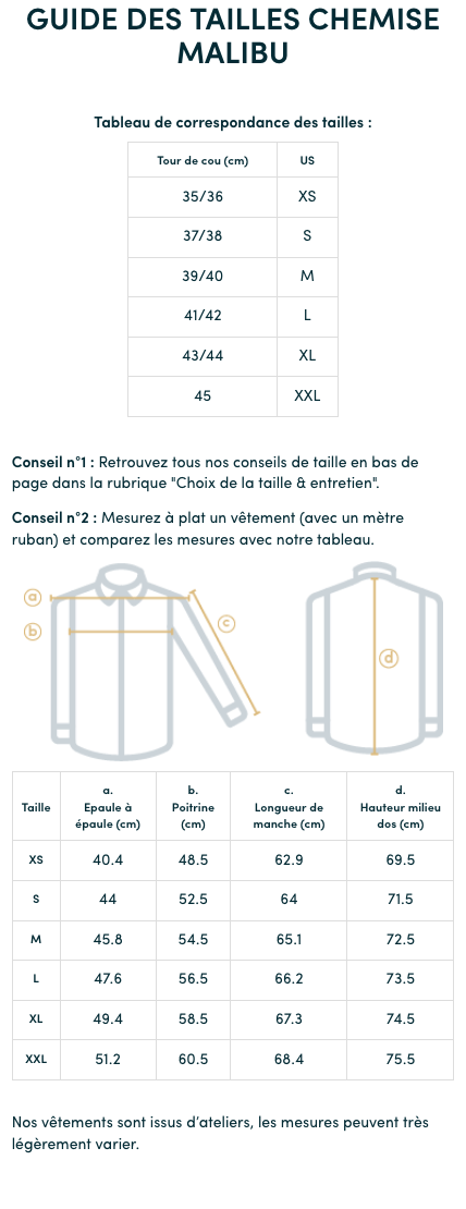 Chemise Malibu bleach