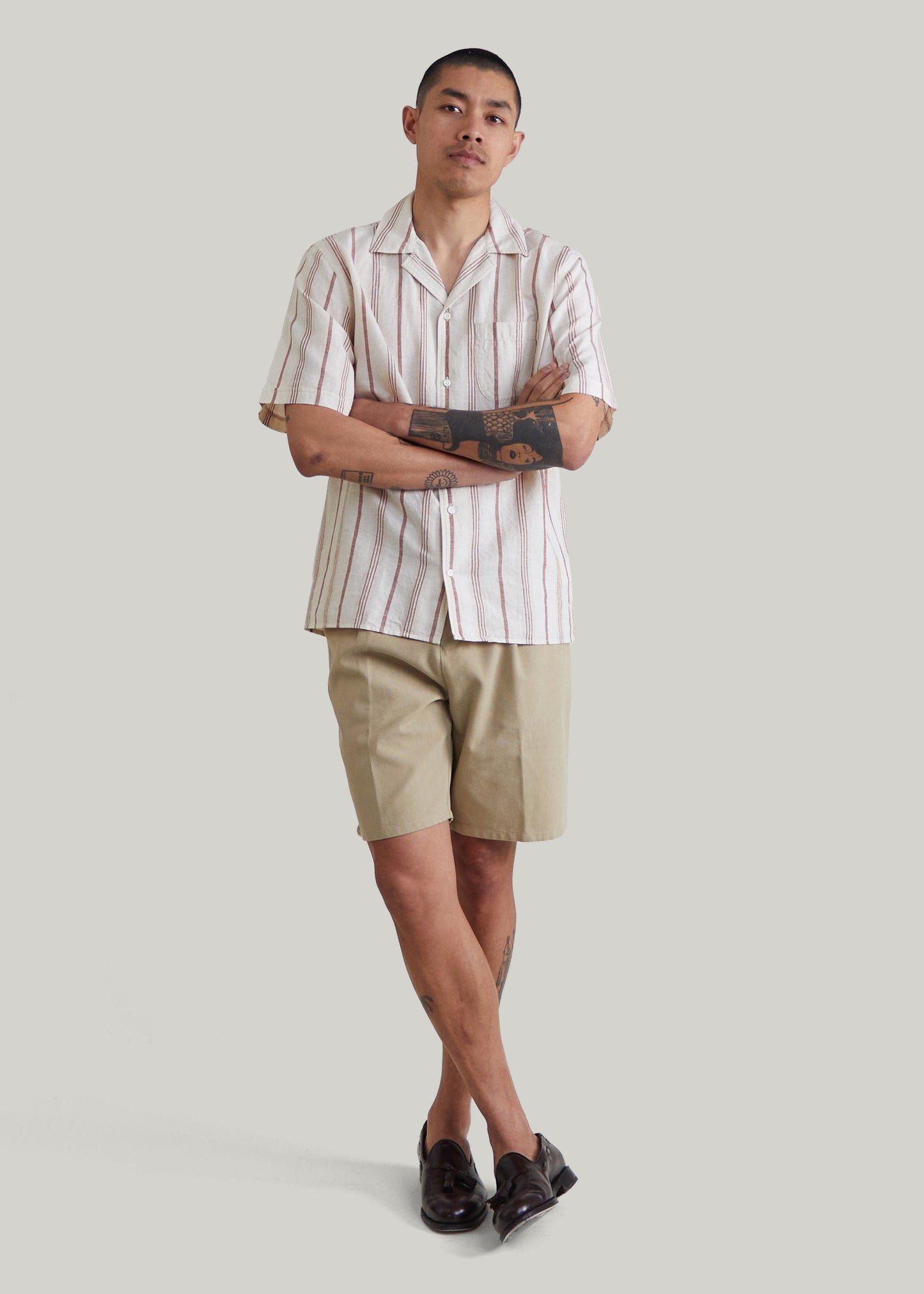 Chemise Bidart rayée terracotta