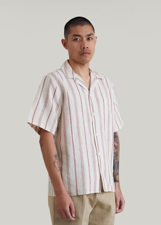 Chemise Bidart rayée terracotta