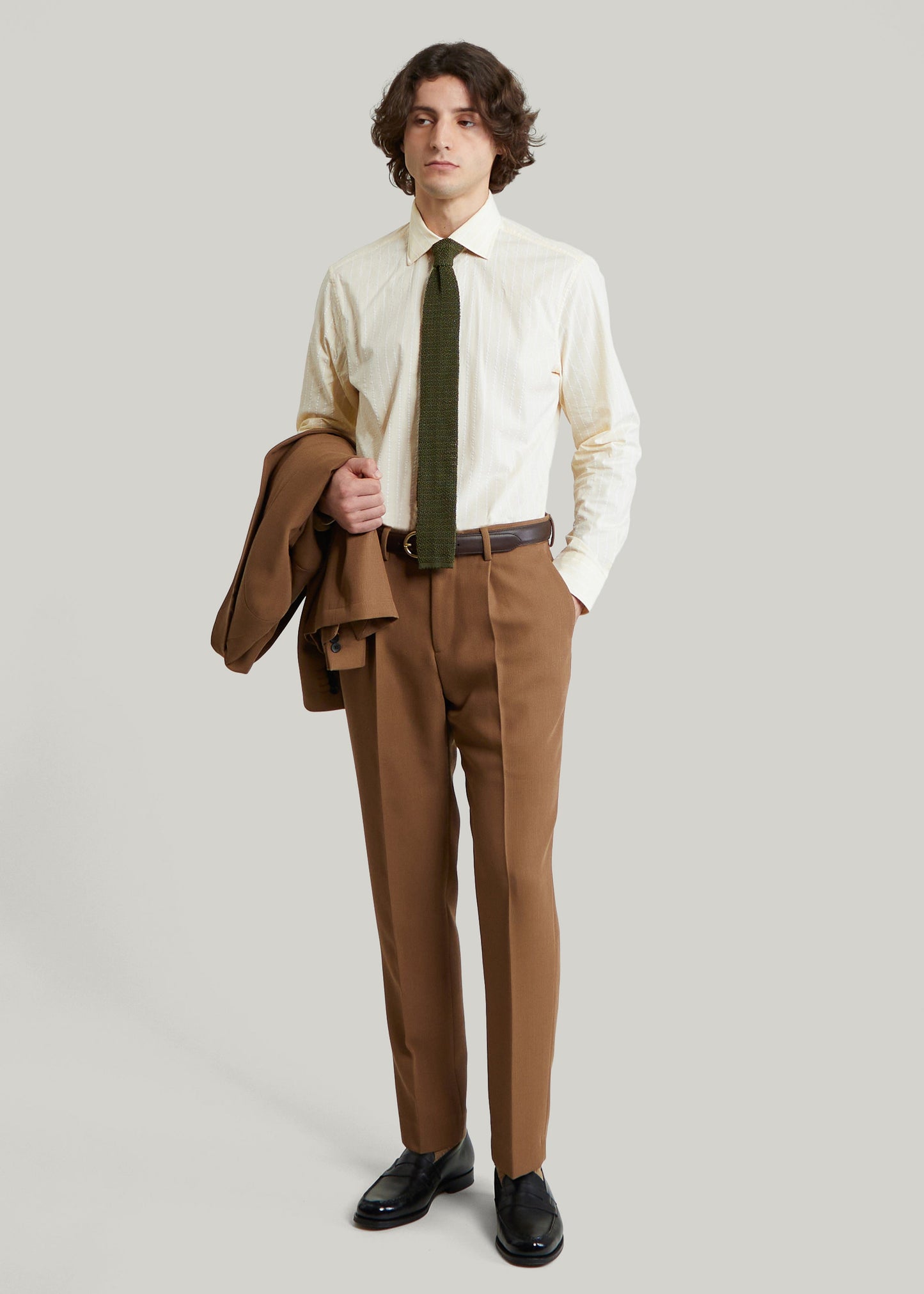 Chemise Volpaia jaune rayée