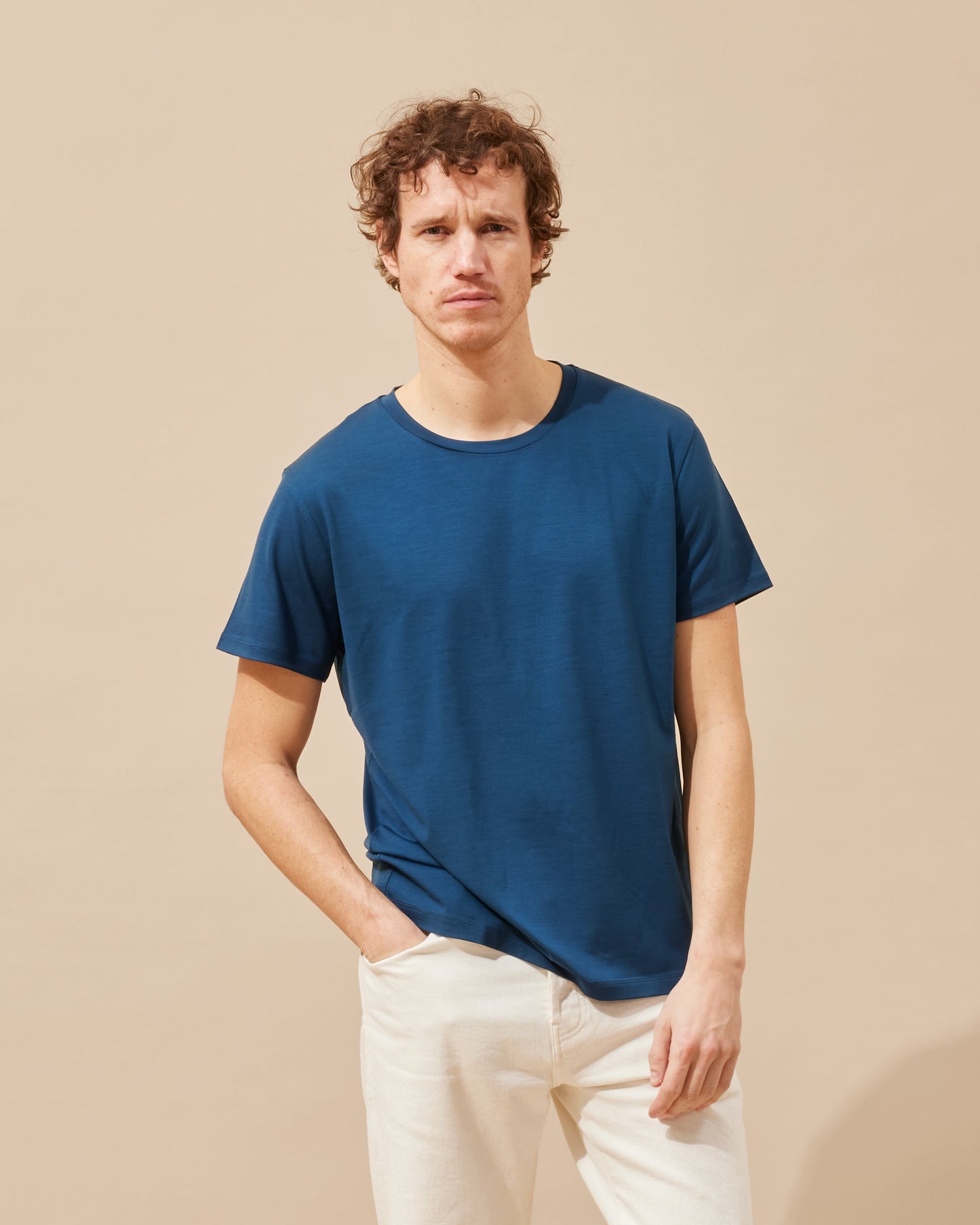 T-shirt Newtim bleu de prusse