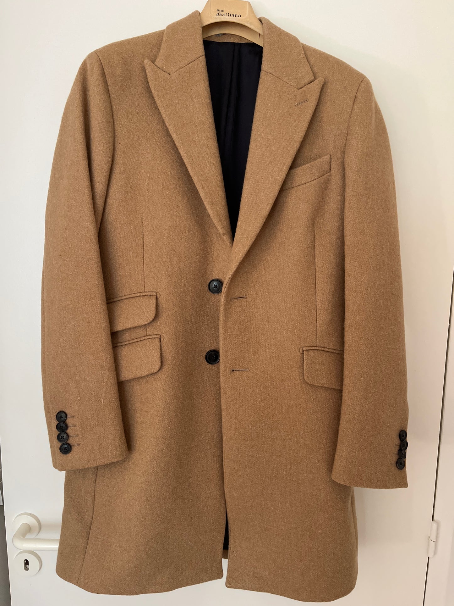 Manteau en laine camel