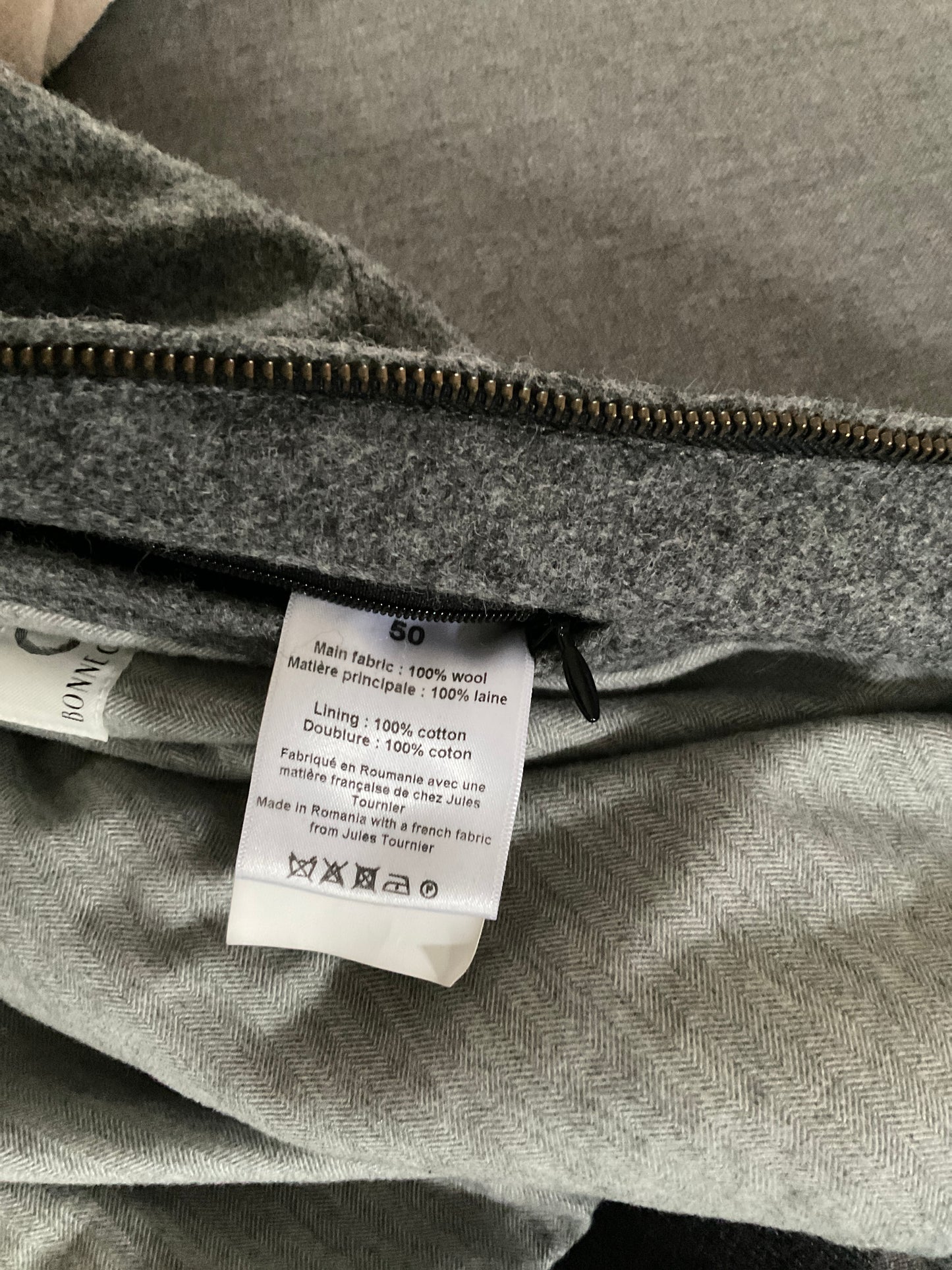 Blouson chevron laine gris