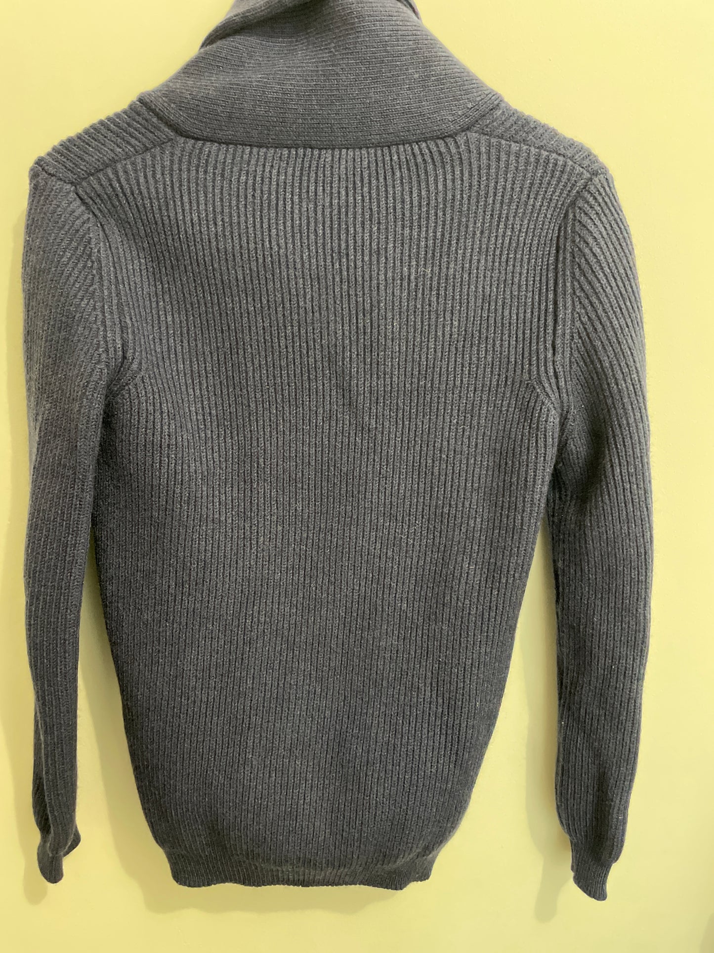 Cardigan laine mérinos bleu