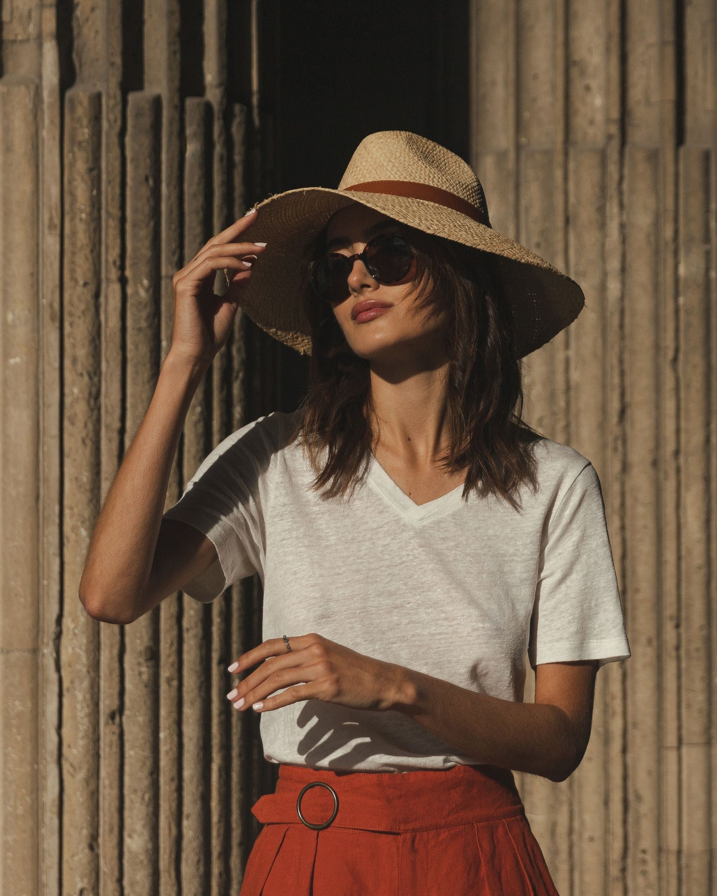 T-shirt Nine blanc