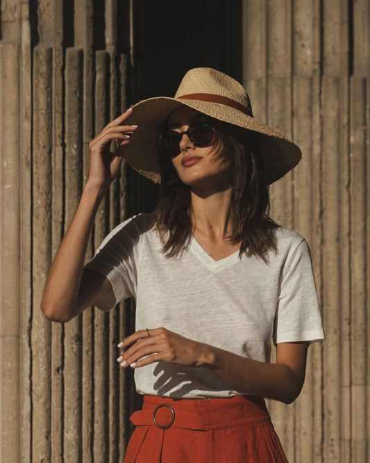 T-shirt Nine blanc