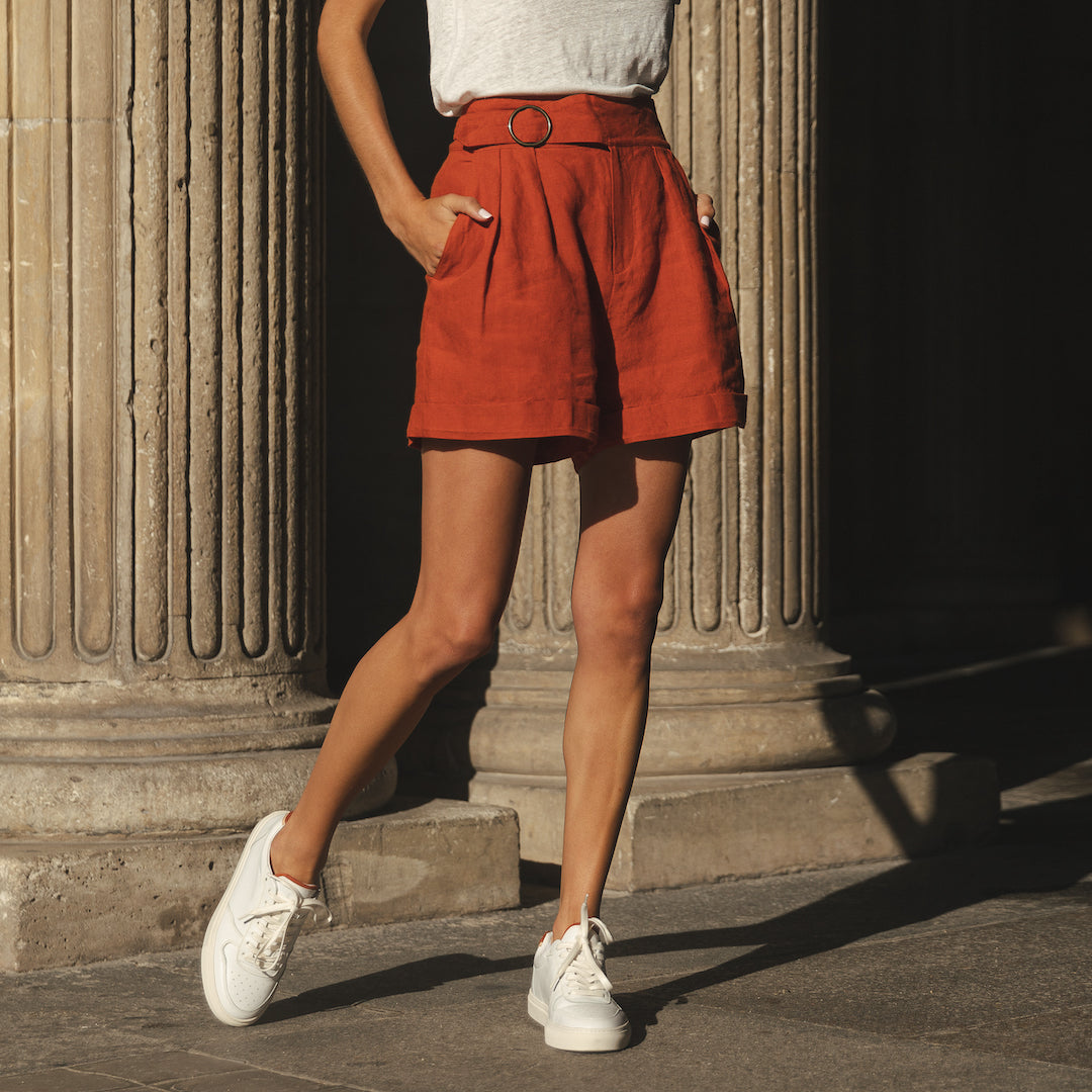 Short Femme Canda orange