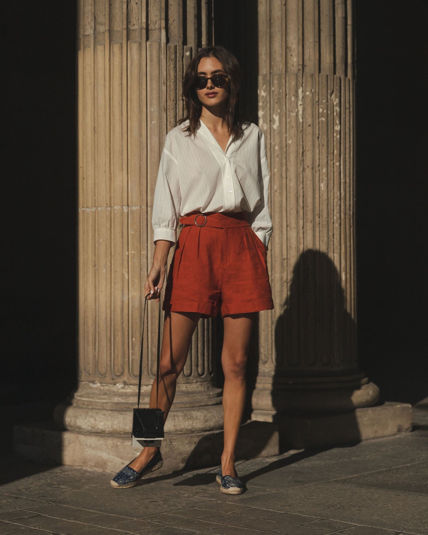 Short Femme Canda orange