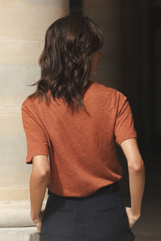 T-shirt Nine terracotta
