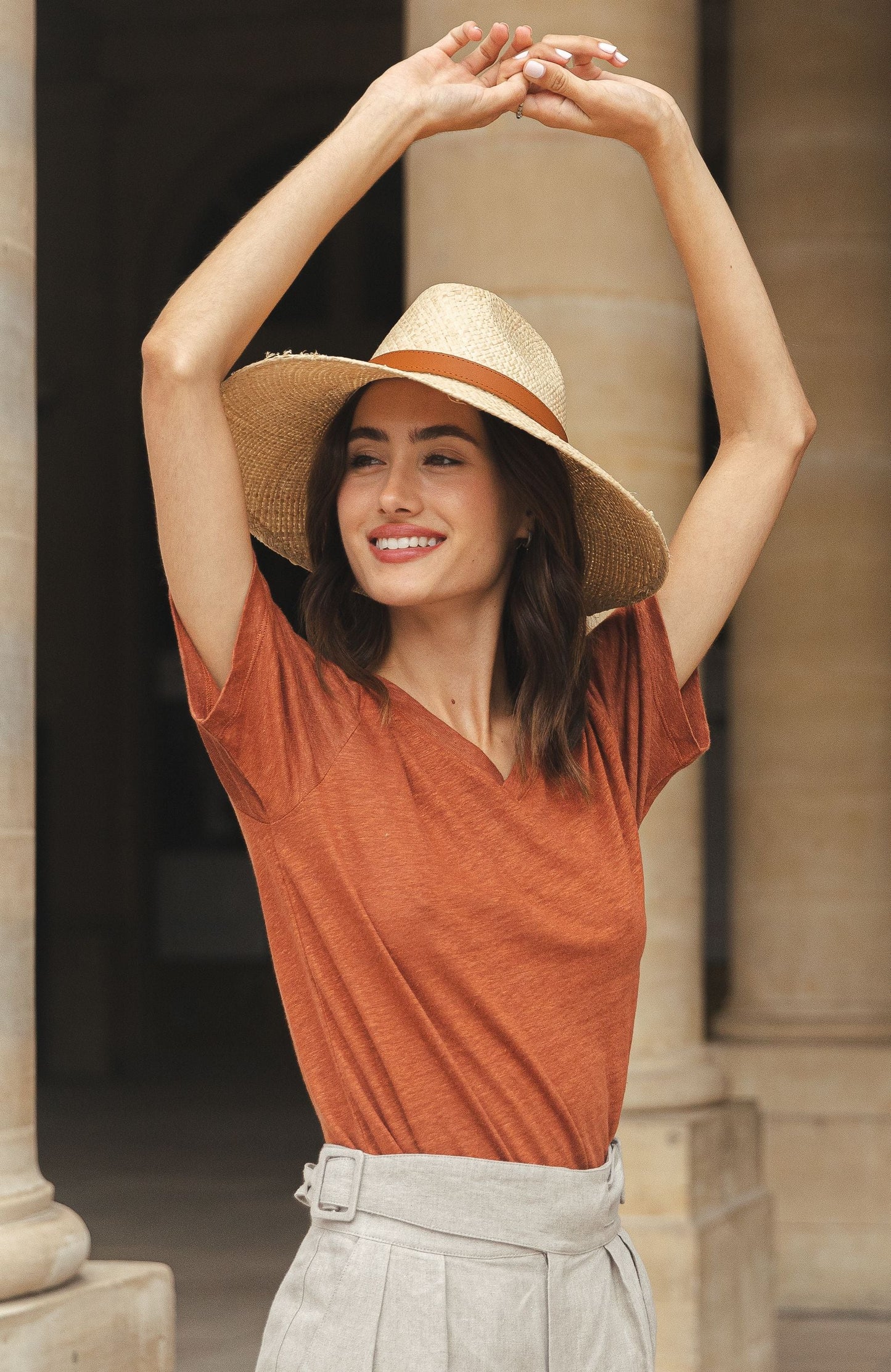 T-shirt Nine terracotta