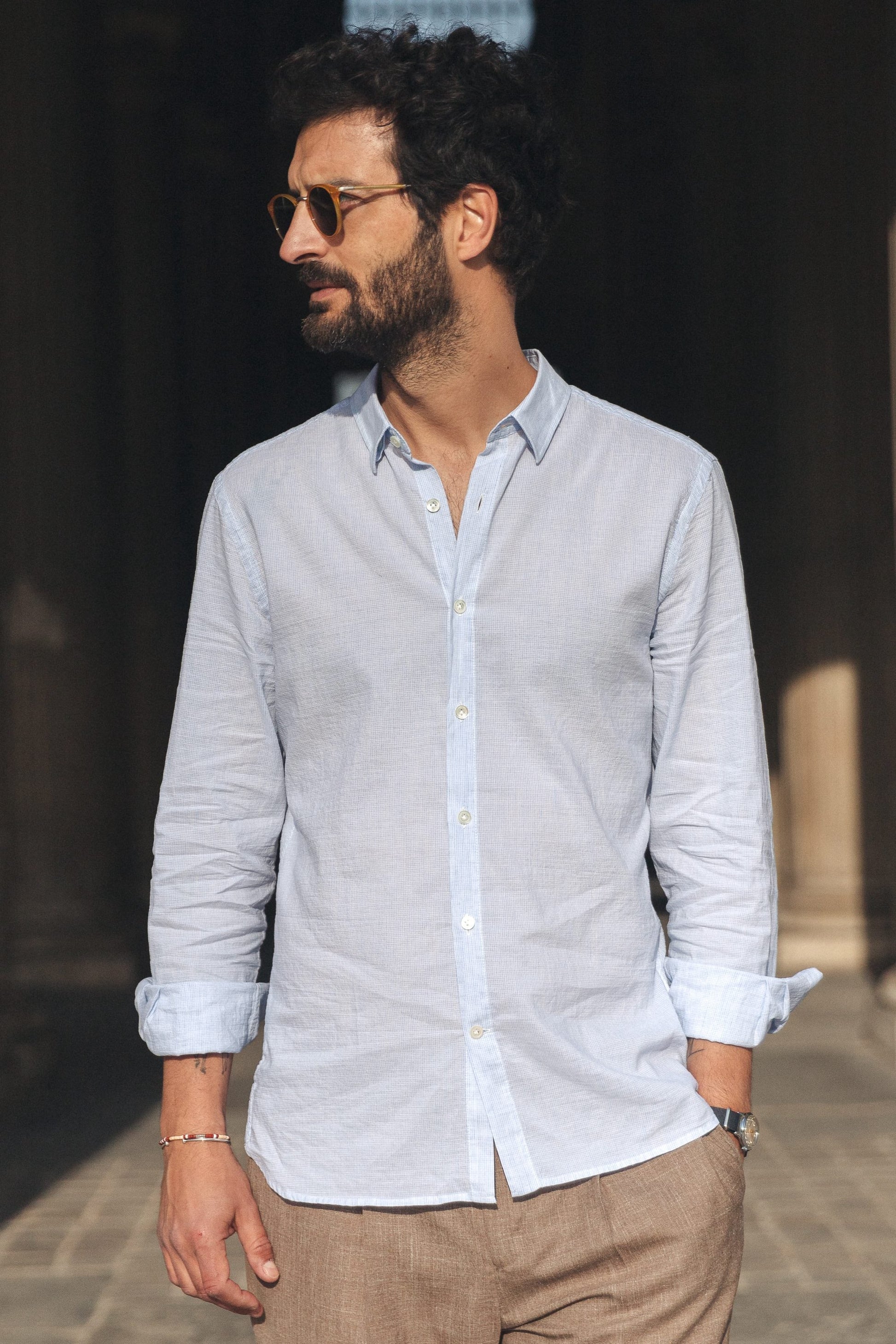 Chemise Malo bleu
