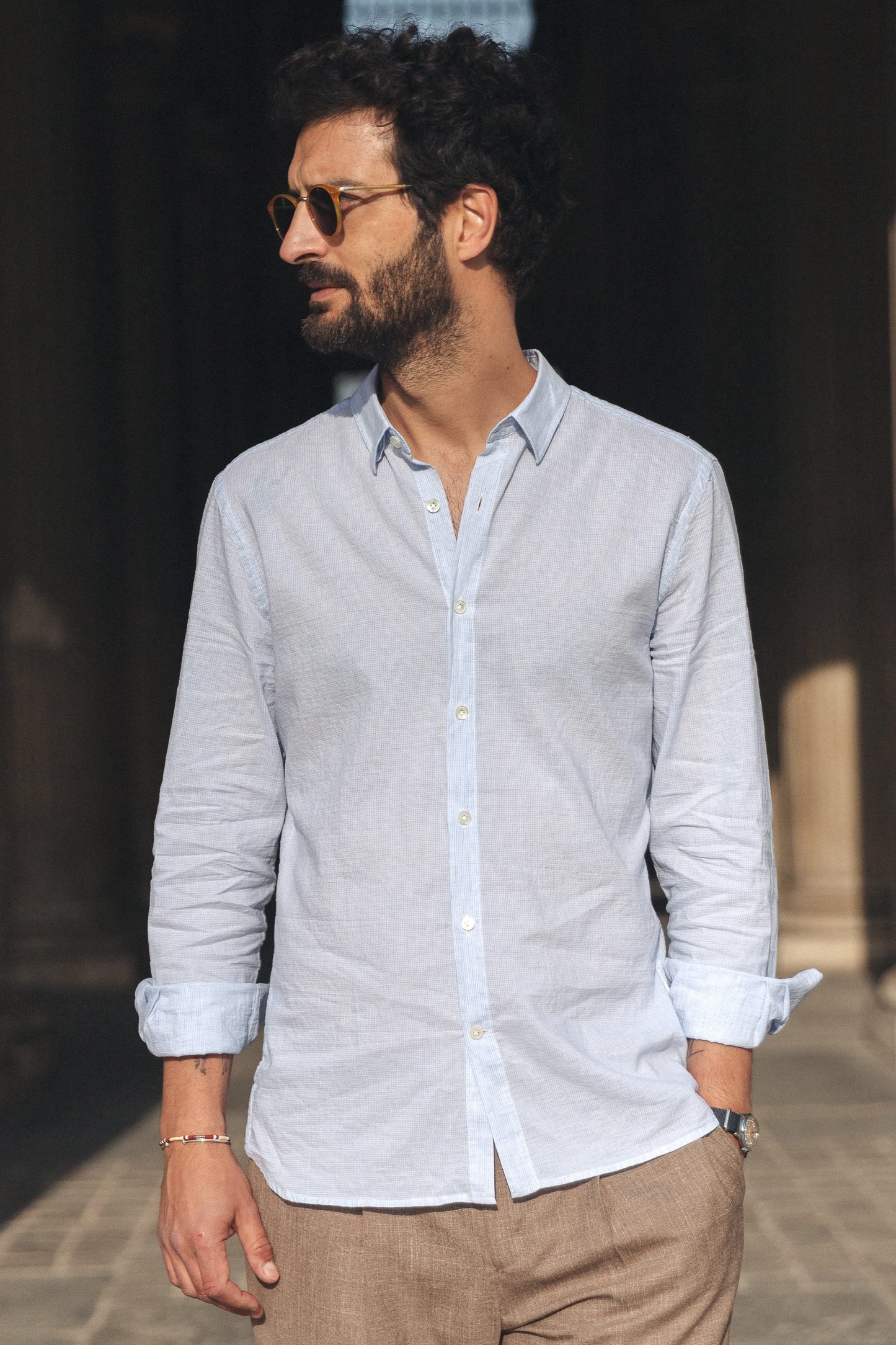 Chemise Malo bleu