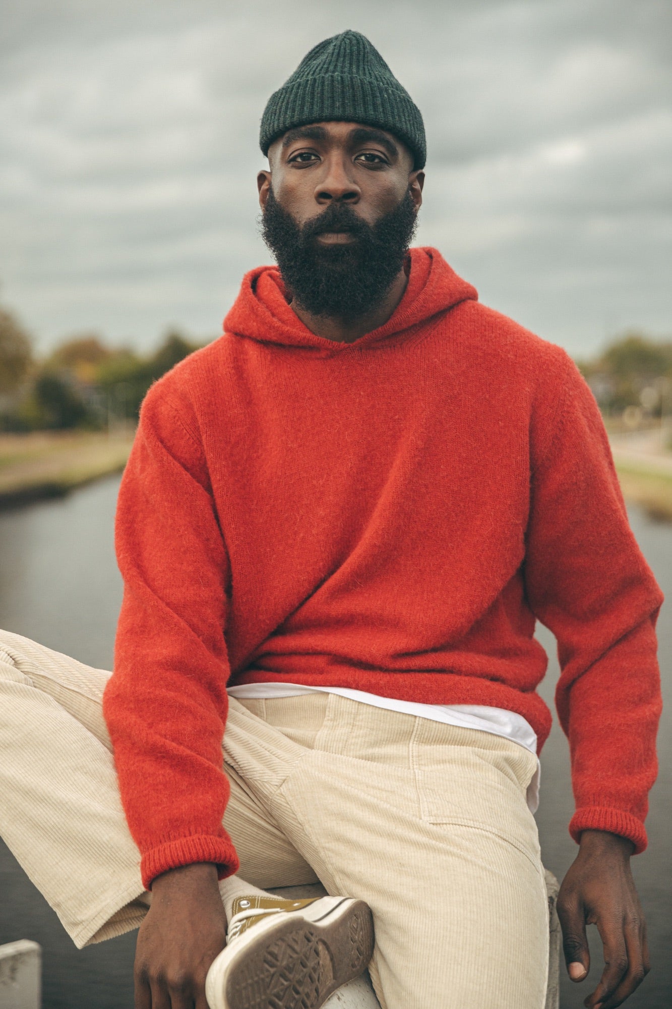 Hoodie Yell rouge érable