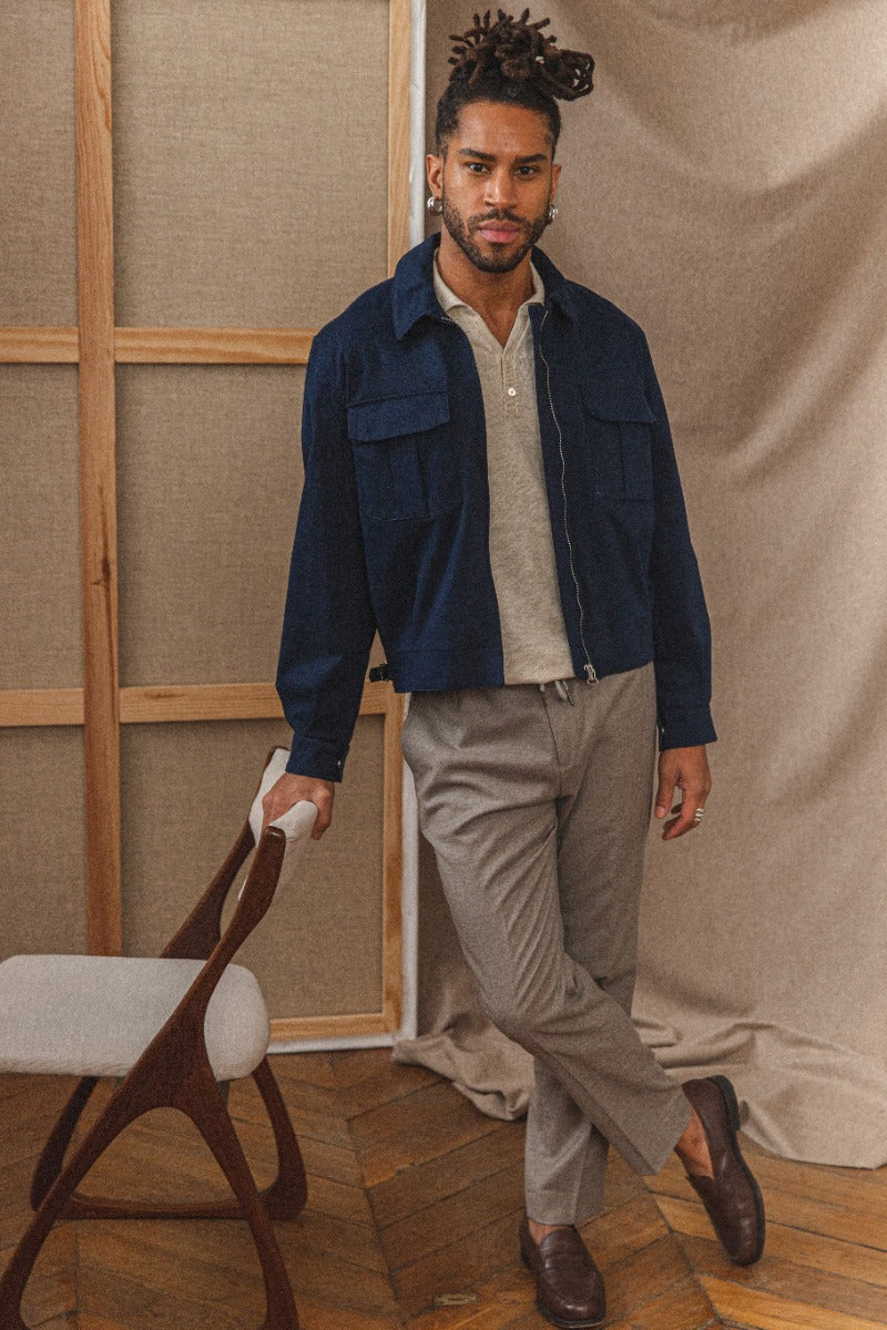 Blouson Spencer bleu