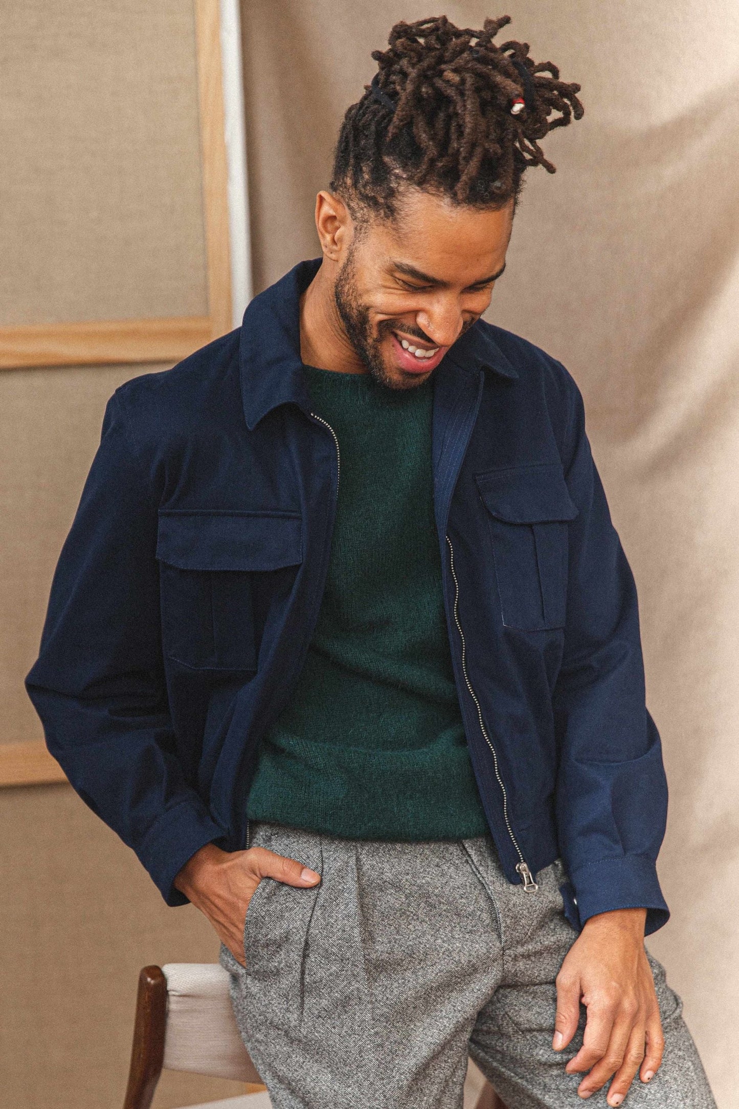 Blouson Spencer bleu