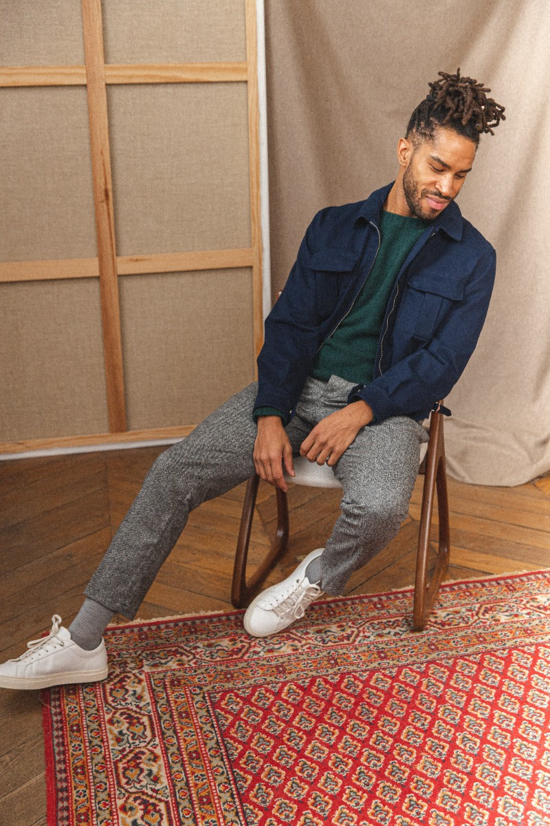Blouson Spencer bleu