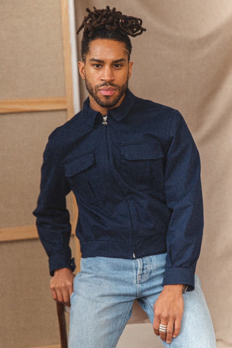 Blouson Spencer bleu