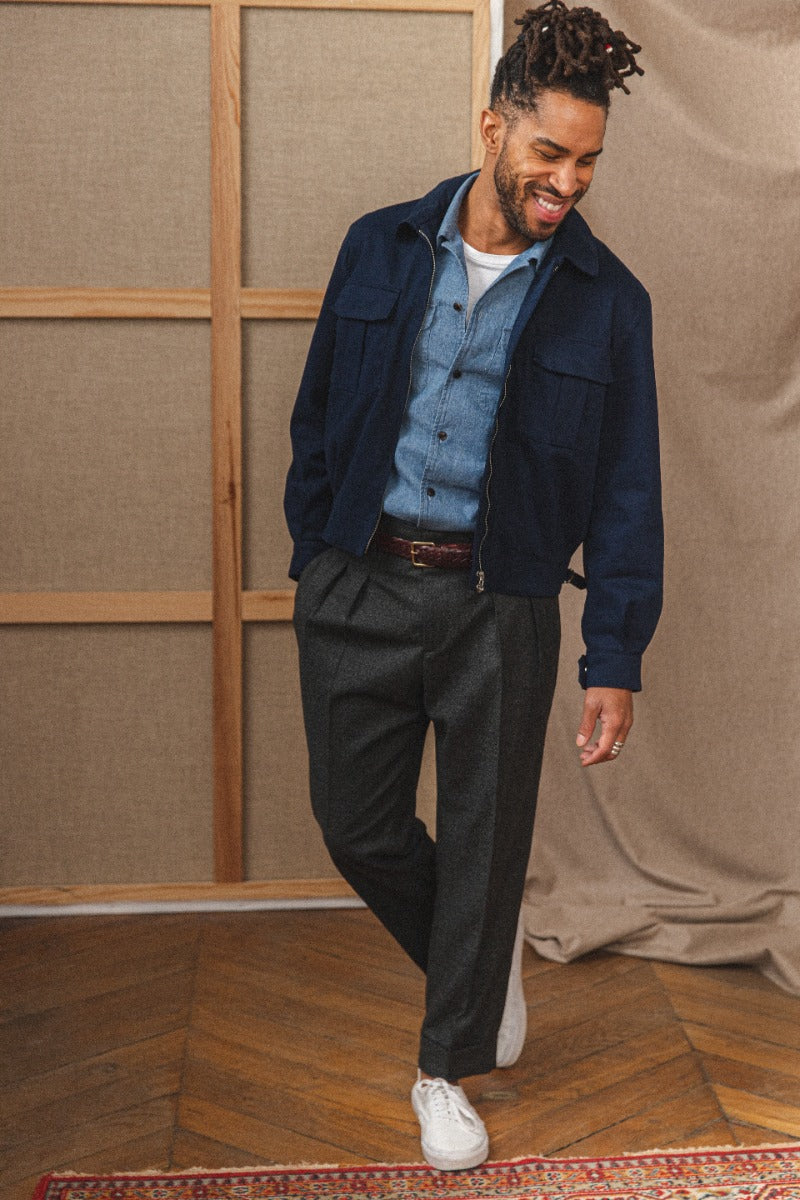 Blouson Spencer bleu