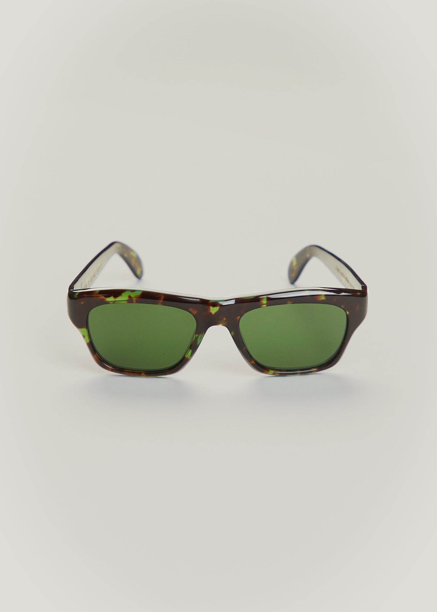 Lunettes Cain écaille verte, verre foncé