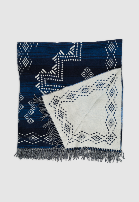 Plaid Nagiso indigo