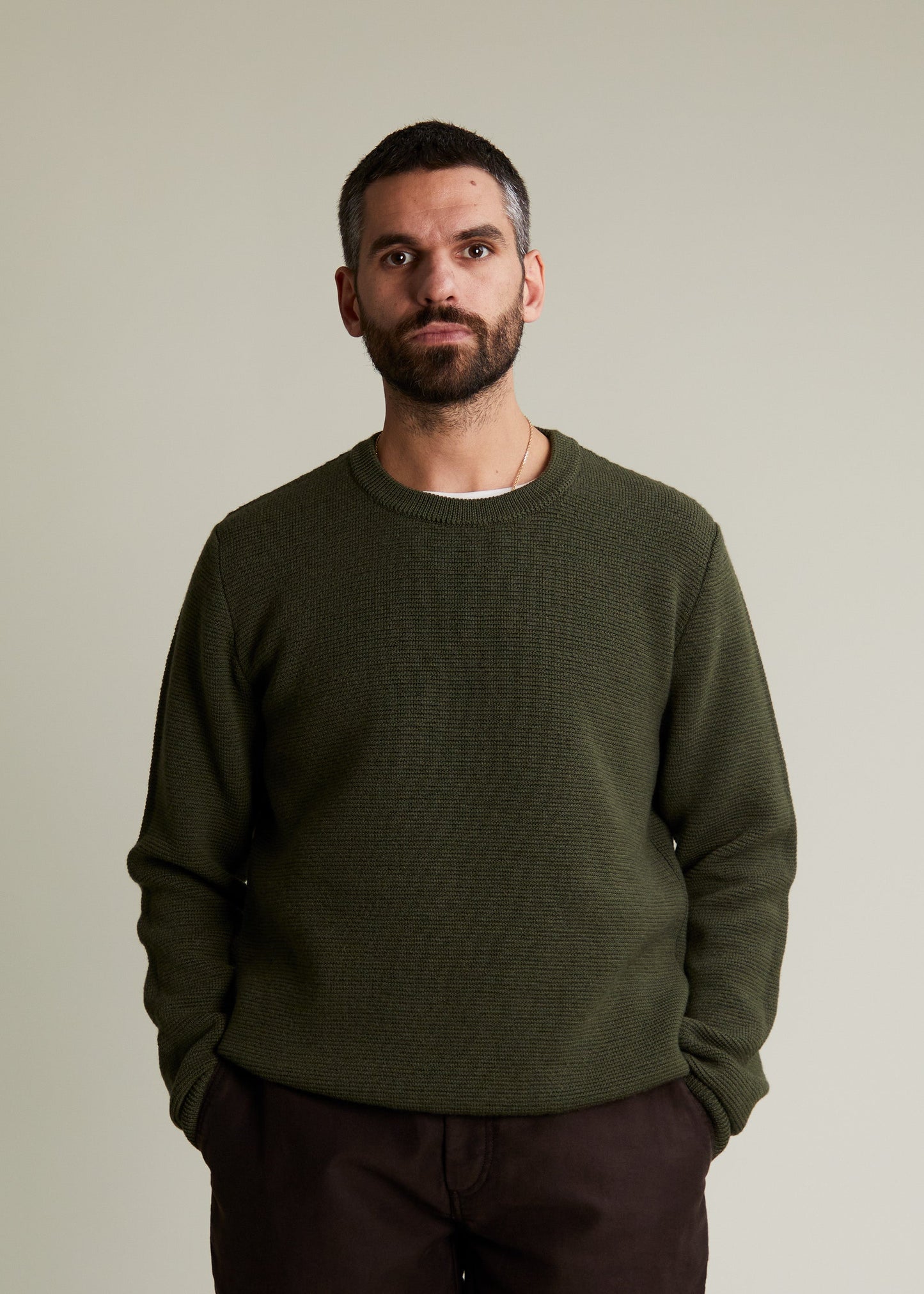 Pull Trevise kaki