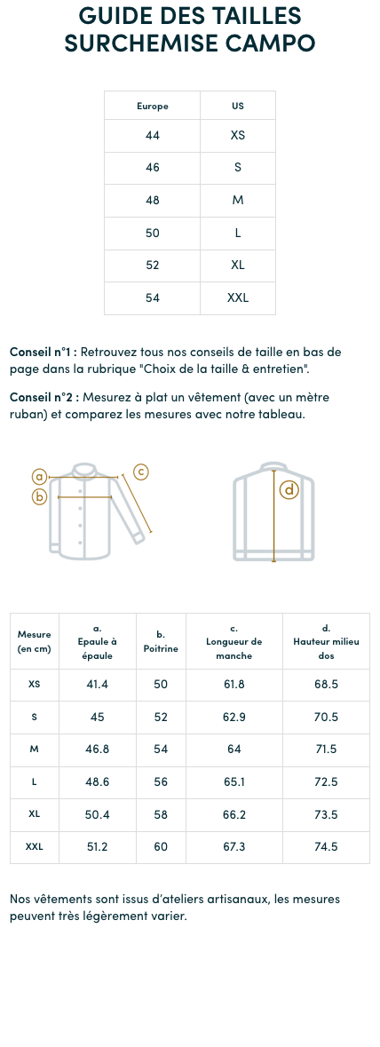 Surchemise Campo indigo