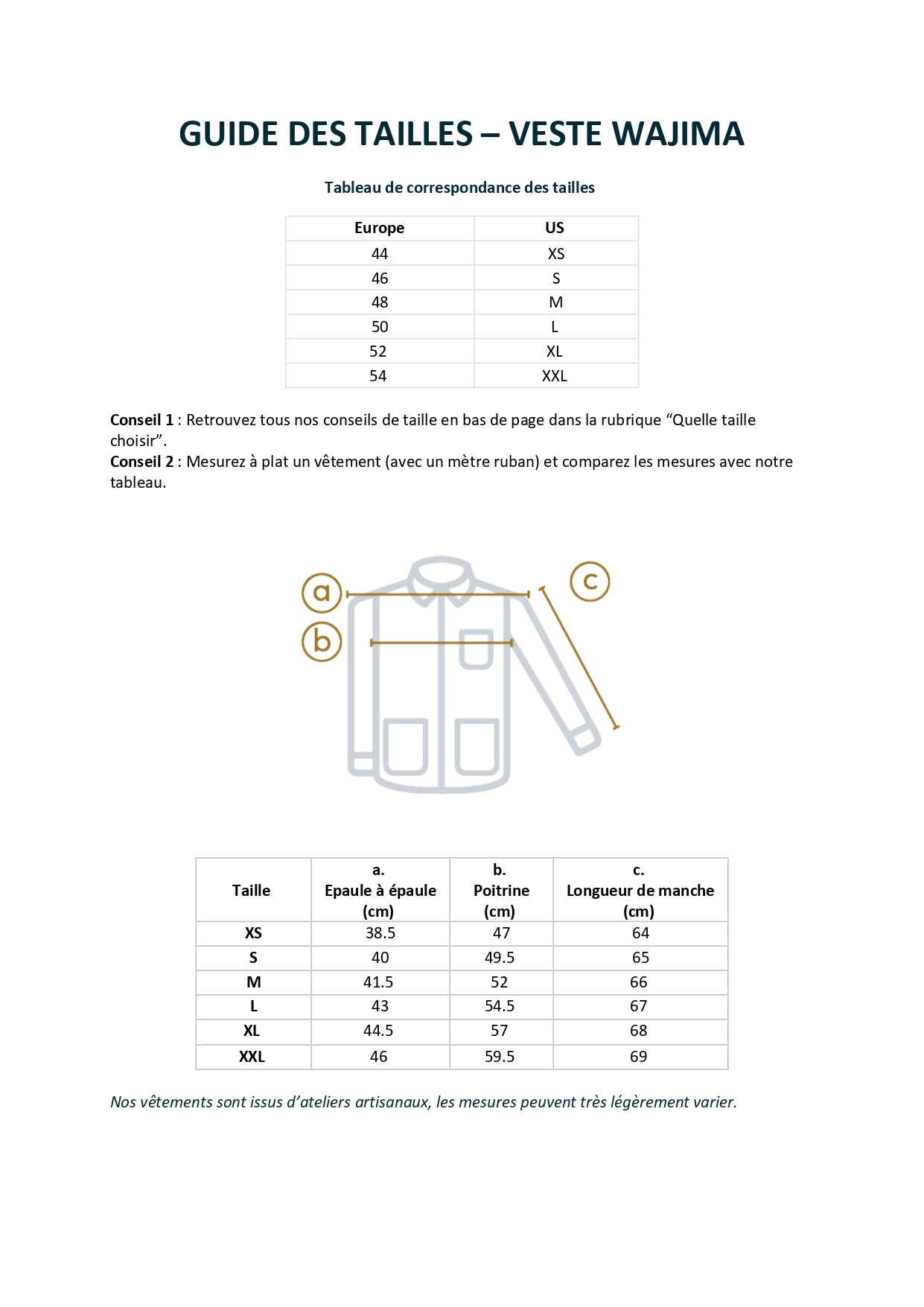 Surchemise Wajima kaki