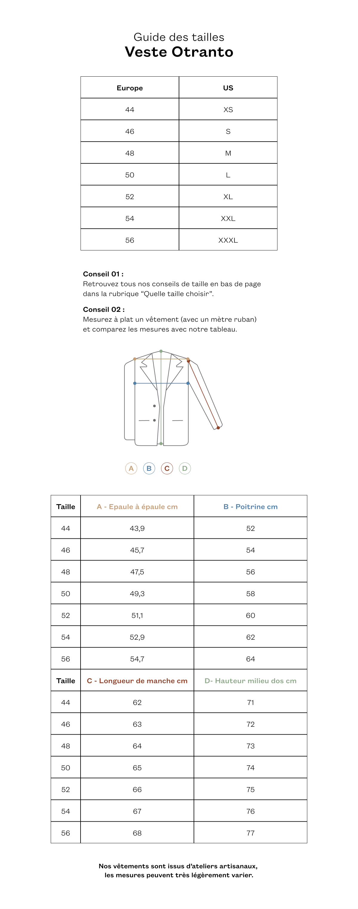 Veste Otranto brun