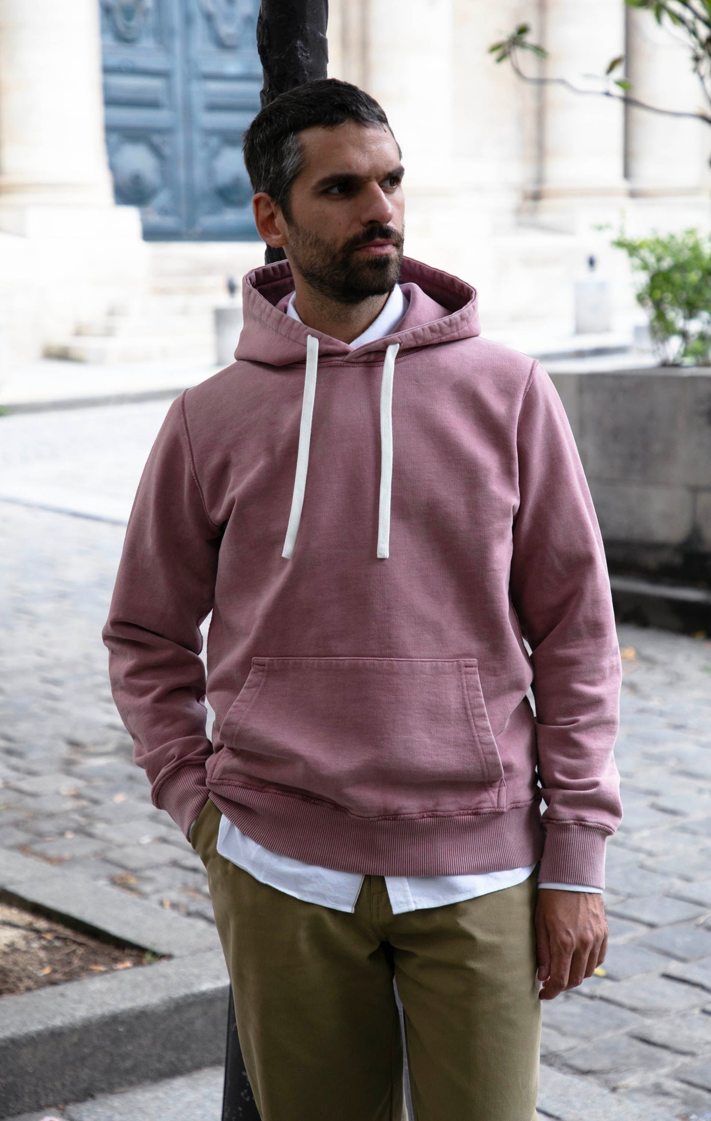 Hoodie Soajo vintage fuchsia